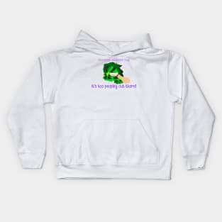 it's too peopley out there chomping cabbage Kids Hoodie